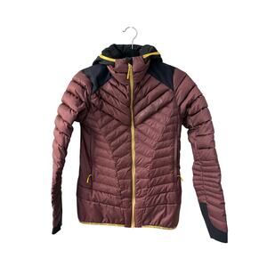 BLACKYAK Women’s Sz S Sibu Hybrid Down Puffer Jacket‎ Maroon Outdoor Mountaineer